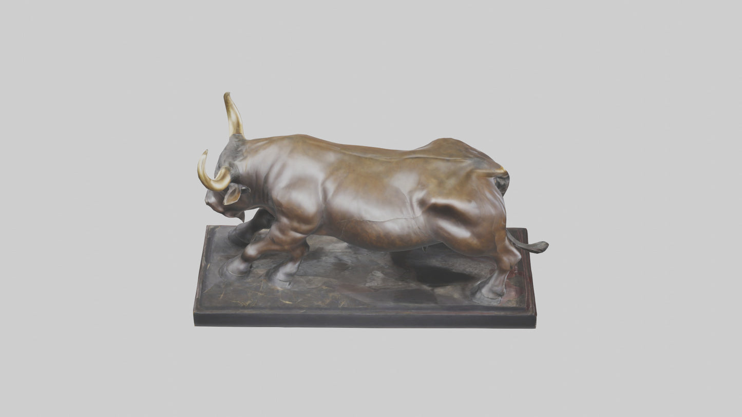 3D model Bull statue model VR / AR / low-poly