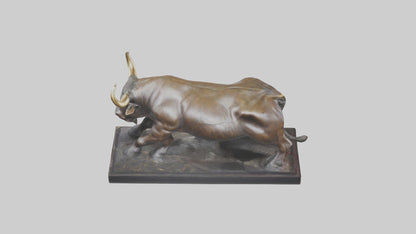3D model Bull statue model VR / AR / low-poly