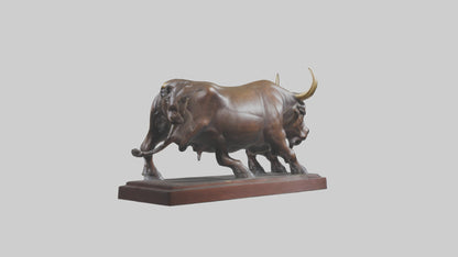 3D model Bull statue model VR / AR / low-poly