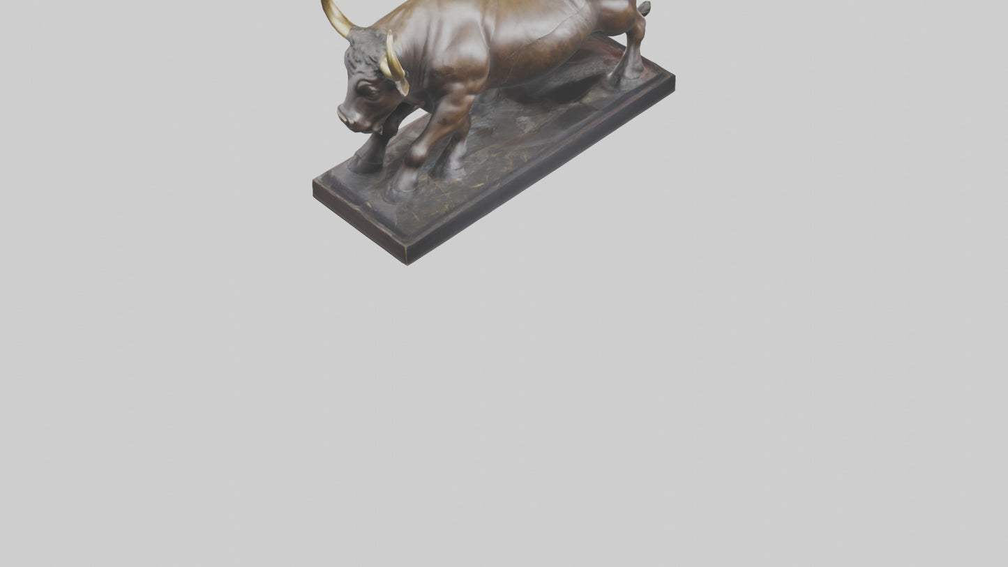 3D model Bull statue model VR / AR / low-poly
