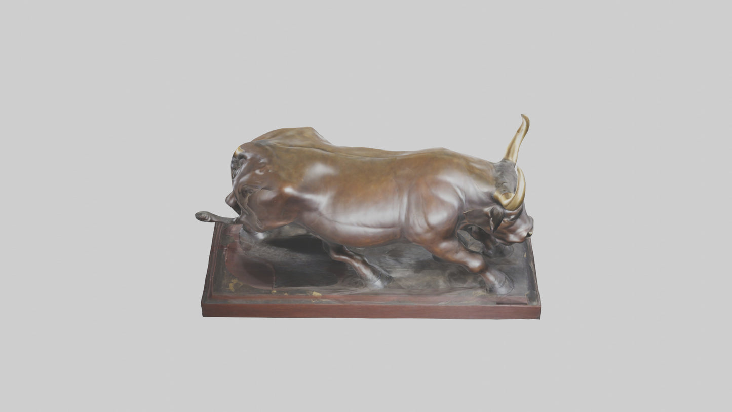 3D model Bull statue model VR / AR / low-poly