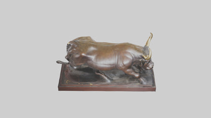 3D model Bull statue model VR / AR / low-poly