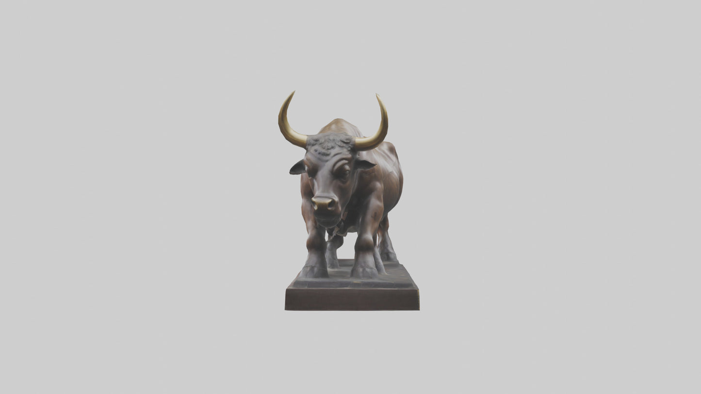 3D model Bull statue model VR / AR / low-poly