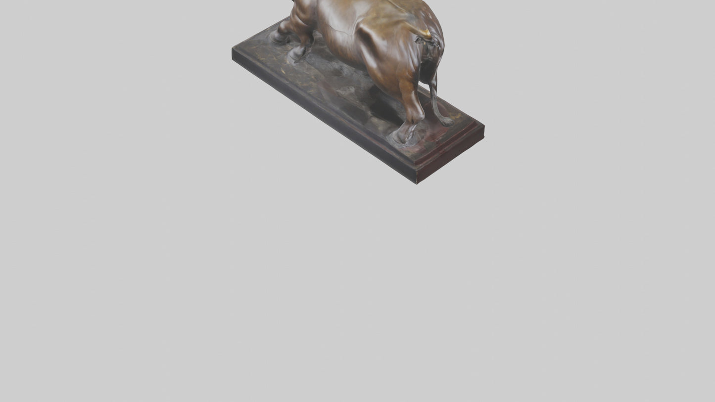 3D model Bull statue model VR / AR / low-poly