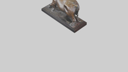 3D model Bull statue model VR / AR / low-poly
