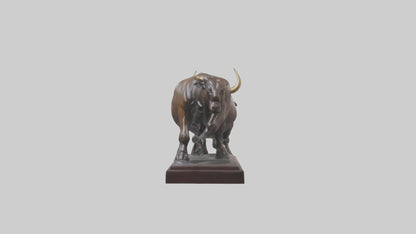 3D model Bull statue model VR / AR / low-poly