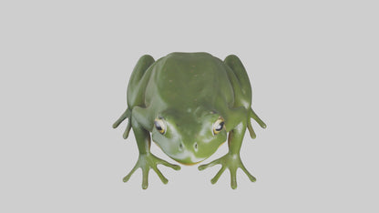 3D model Bullfrog croaking model VR / AR / low-poly