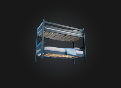 3D model bunk bed model VR / AR / low-poly