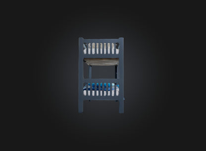 3D model bunk bed model VR / AR / low-poly