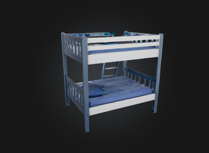 3D model bunk bedd VR / AR / low-poly