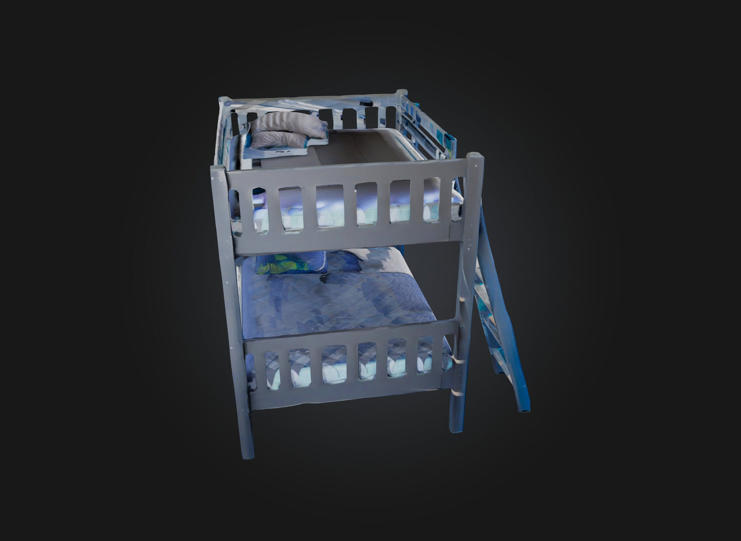 3D model bunk bedd VR / AR / low-poly