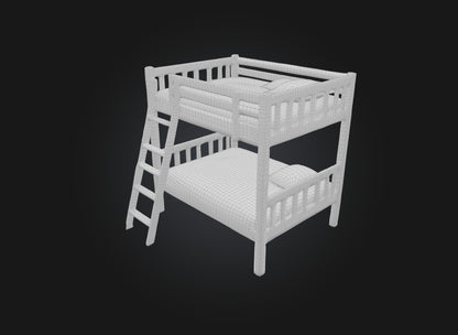 3D model bunk bedd VR / AR / low-poly