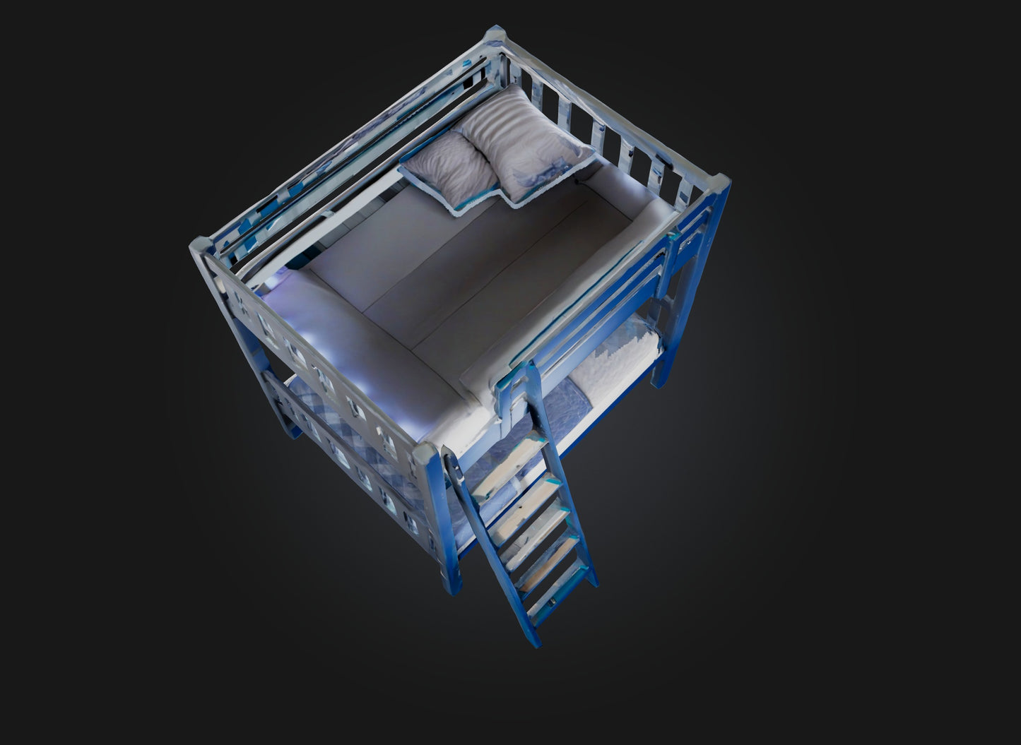 3D model bunk bedd VR / AR / low-poly