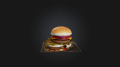 3D model Burger Model VR / AR / low-poly