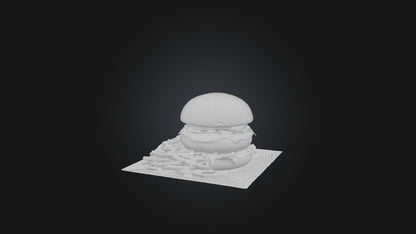 3D model Burger Model VR / AR / low-poly