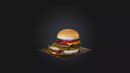 3D model Burger Model VR / AR / low-poly