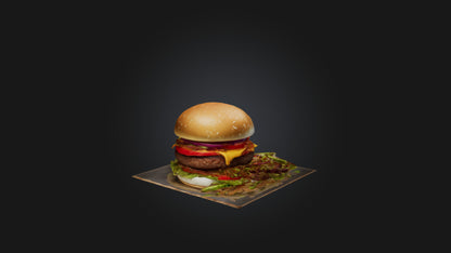 3D model Burger Model VR / AR / low-poly