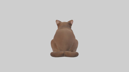 3D model Burmese Cat sitting model VR / AR / low-poly