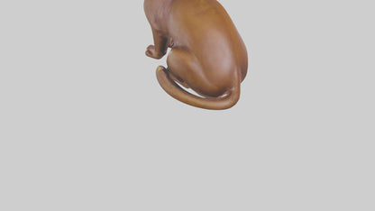 3D model Burmese Cat statue model VR / AR / low-poly