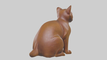 3D model Burmese Cat statue model VR / AR / low-poly