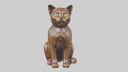 3D model Burmese Cat statue model VR / AR / low-poly