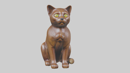 3D model Burmese Cat statue model VR / AR / low-poly
