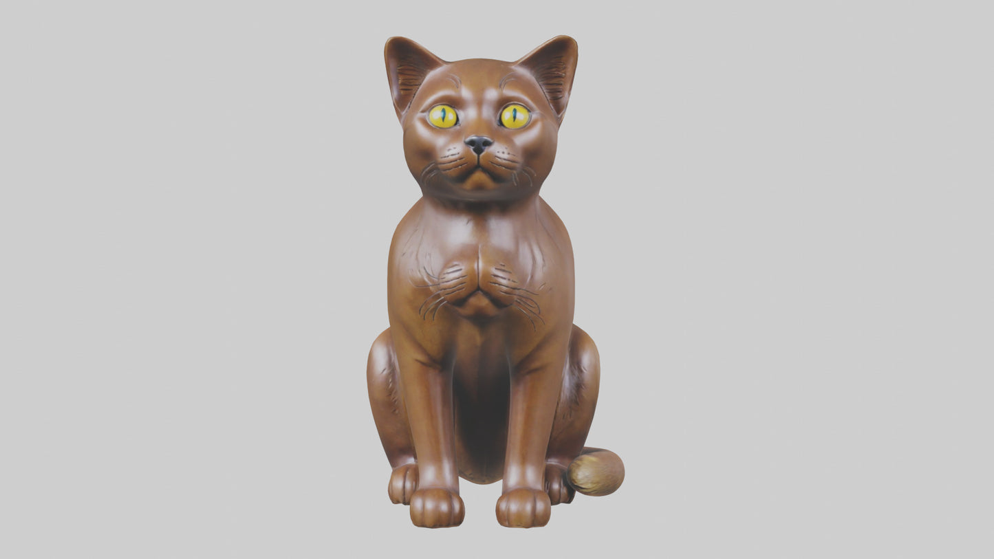 3D model Burmese Cat statue model VR / AR / low-poly