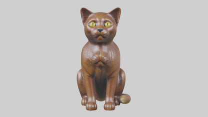 3D model Burmese Cat statue model VR / AR / low-poly