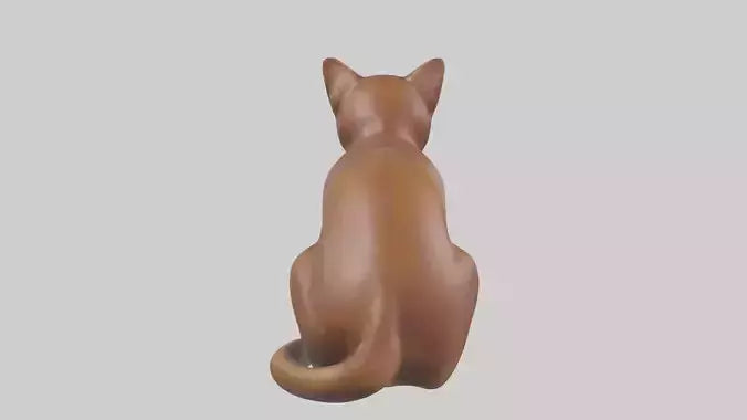 3D model Burmese Cat statue model VR / AR / low-poly