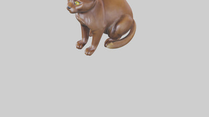3D model Burmese Cat statue model VR / AR / low-poly
