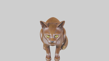 3D model Burmese Cat statue model VR / AR / low-poly