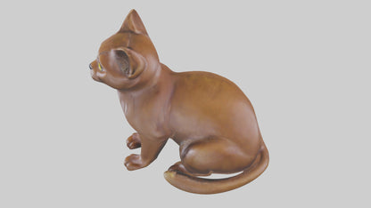 3D model Burmese Cat statue model VR / AR / low-poly