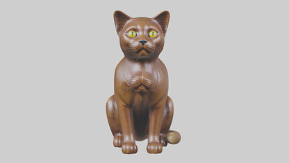 3D model Burmese Cat statue model VR / AR / low-poly