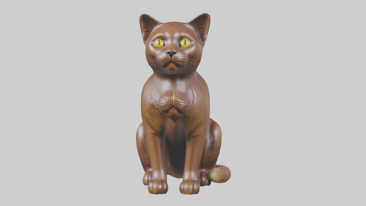 3D model Burmese Cat statue model VR / AR / low-poly