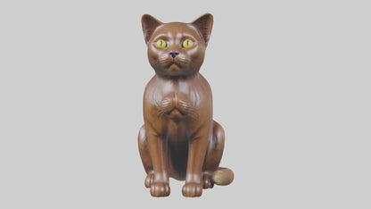 3D model Burmese Cat statue model VR / AR / low-poly