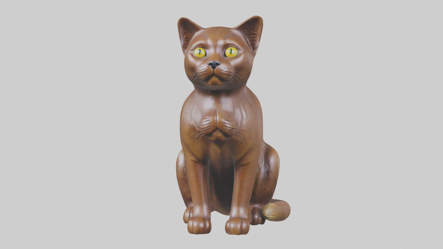 3D model Burmese Cat statue model VR / AR / low-poly