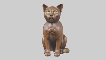 3D model Burmese Cat statue model VR / AR / low-poly