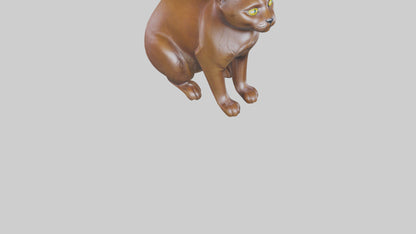 3D model Burmese Cat statue model VR / AR / low-poly