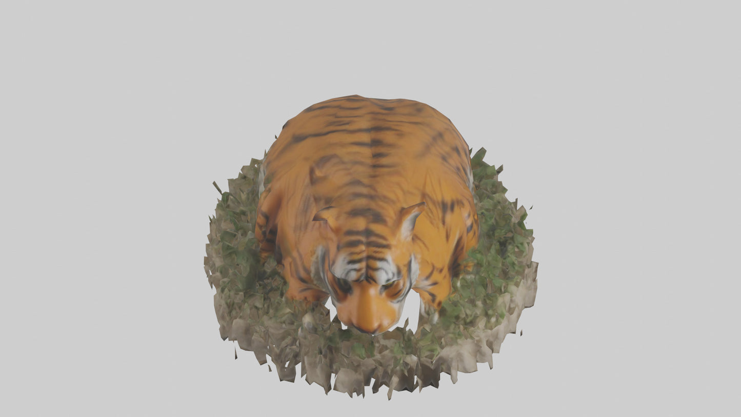 Burmese Python coiled model VR / AR / low-poly