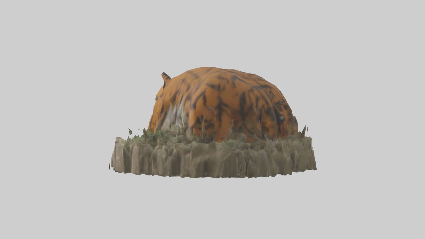 Burmese Python coiled model VR / AR / low-poly