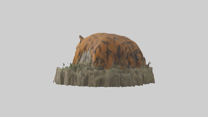 Burmese Python coiled model VR / AR / low-poly