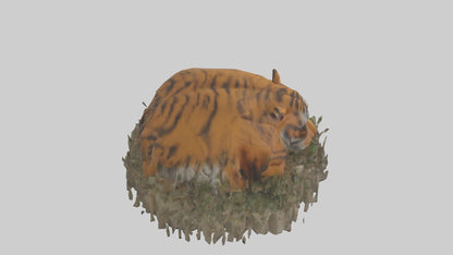 Burmese Python coiled model VR / AR / low-poly