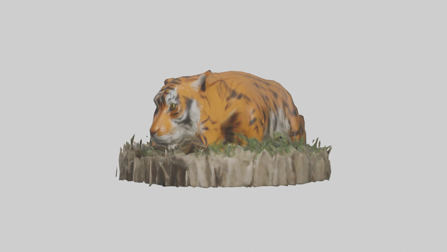 Burmese Python coiled model VR / AR / low-poly