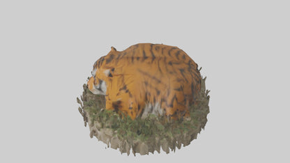 Burmese Python coiled model VR / AR / low-poly