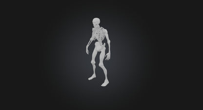3D model burnt human body  VR / AR / low-poly