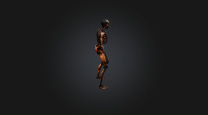 3D model burnt human body  VR / AR / low-poly