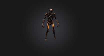 3D model burnt human body  VR / AR / low-poly