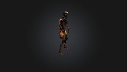 3D model burnt human body  VR / AR / low-poly