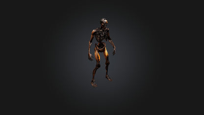 3D model burnt human body  VR / AR / low-poly