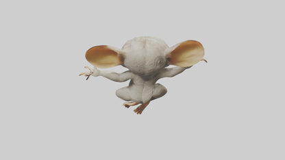 3D model Bush Baby leaping model VR / AR / low-poly